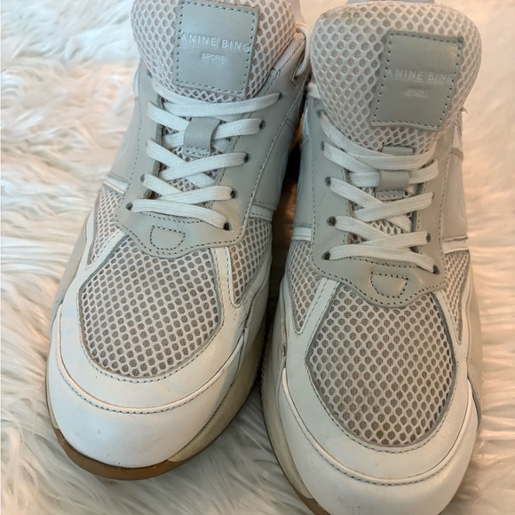 Anine Bing Sport Dina sneakers in white/beige /leather and mesh size 9 - Picture 11 of 12